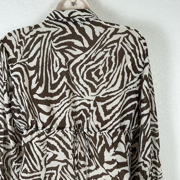 Essentials by Milano Women’s Sz S zebra lightweight animal print Bohemian Y2K - Picture 3 of 8